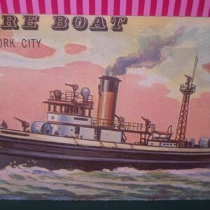 1955 Topps Rails and Sails #187 Fire Boat New York City Trading Card